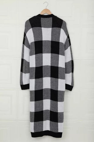 Buffalo Plaid Duster Cardigan