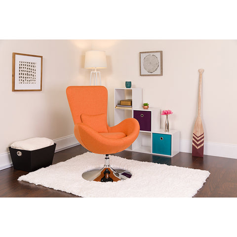 White Leather Egg Series Chair