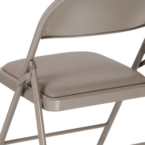 Gray Vinyl Folding Chair