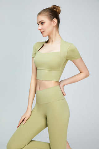 Short Sleeve Cropped Sports Top