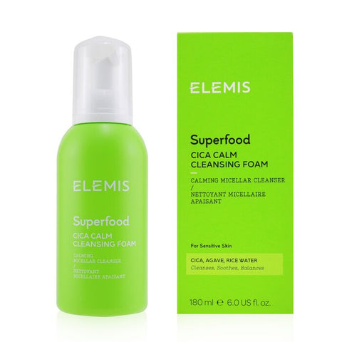 Superfood Cica Calm Cleansing Foam - For Sensitive Skin - 180ml/6oz