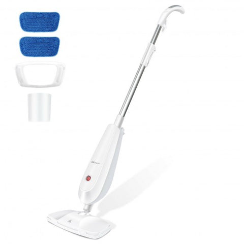 1100 W Electric Steam Mop with Water Tank for Carpet-White