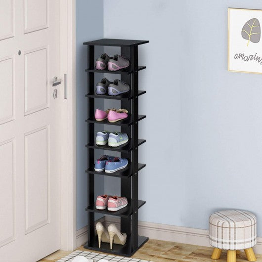 7-Tier Shoe Rack Practical Free Standing Shelves Storage Shelves -Black