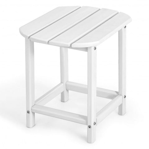 18 Feet Rear Resistant Side Table for Garden Yard and Patio -White