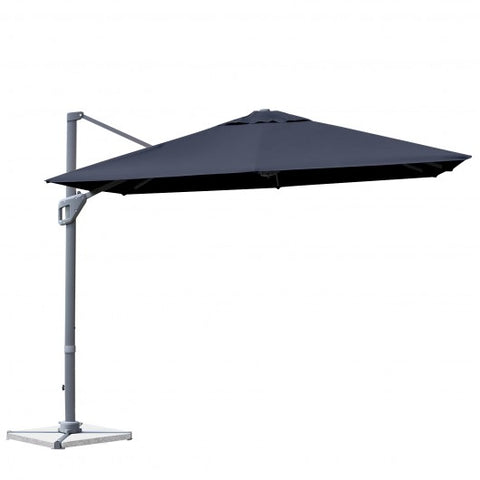 10 x 10 Feet Patio Offset Cantilever Umbrella with Aluminum 360-degree Rotation Tilt-Navy