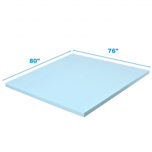 4 Inch Gel Injection Memory Foam Mattress Top Ventilated Mattress Double Bed-King Size