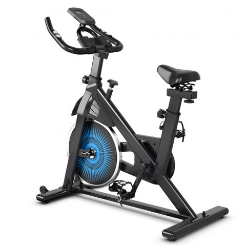 Indoor Silent Belt Drive Adjustable Resistance Cycling Stationary Bike-Blue