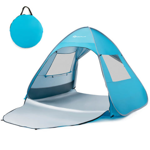 Automatic Pop-up Beach Tent with Carrying Bag-Blue