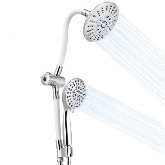 High Pressure Combo Handheld Shower Head-White