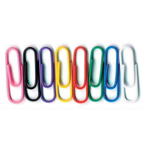 Vinyl-Coated Paper Clips, Jumbo Size, Pack of 40