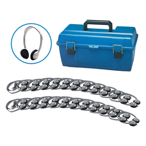 Lab Pack, 24 HA2 Personal Headphones in a Carry Case