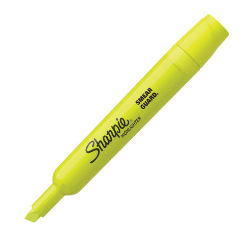 Tank Style Highlighters, Chisel Tip, Fluorescent Yellow, Single