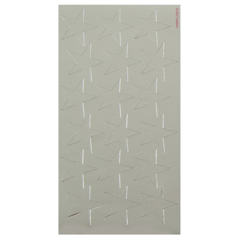 Presto-Stick Foil Star Stickers, 3/4", Silver, Pack of 175