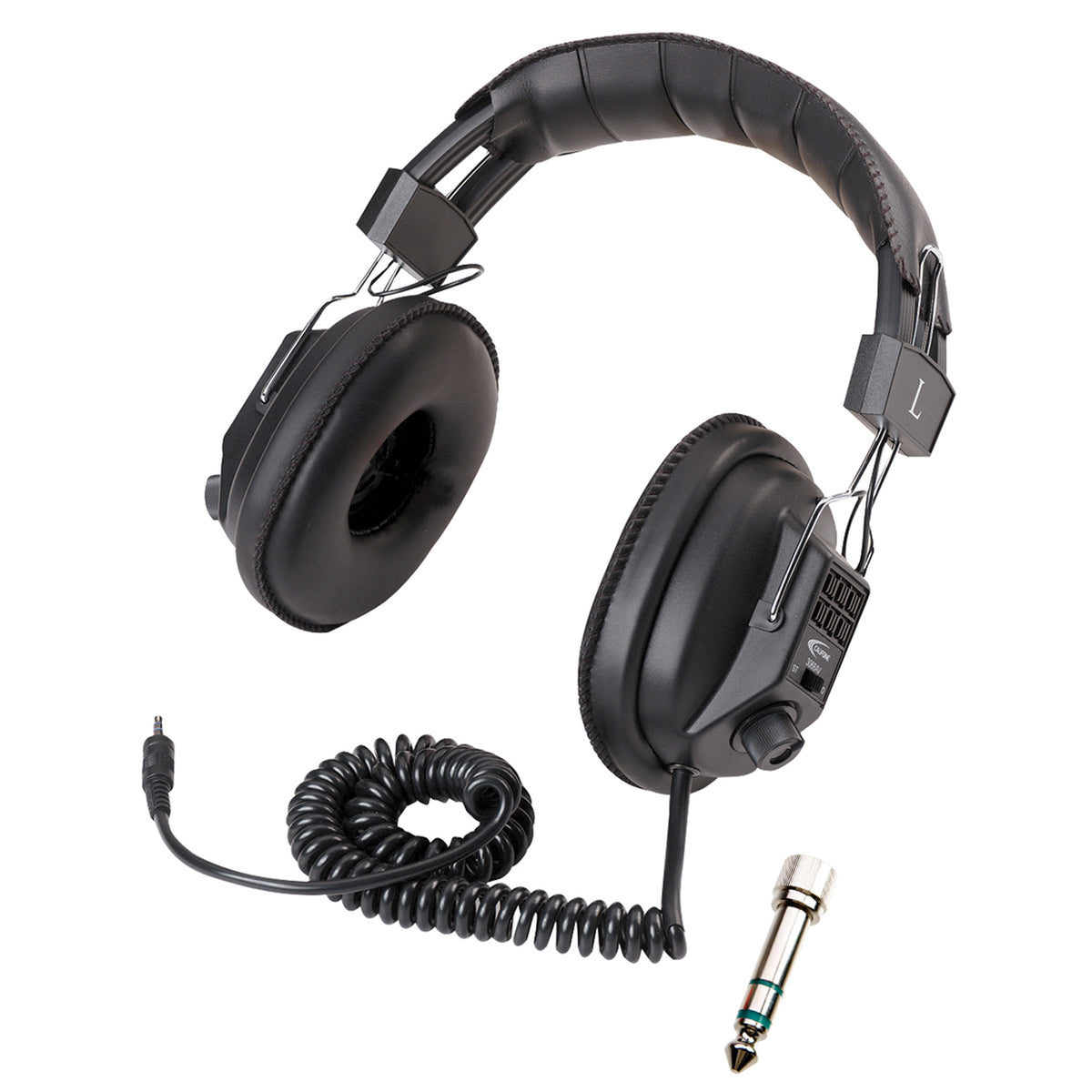 Switchable Stereo/Mono Headphone, with 3.5mm plug and 1/4" adapter