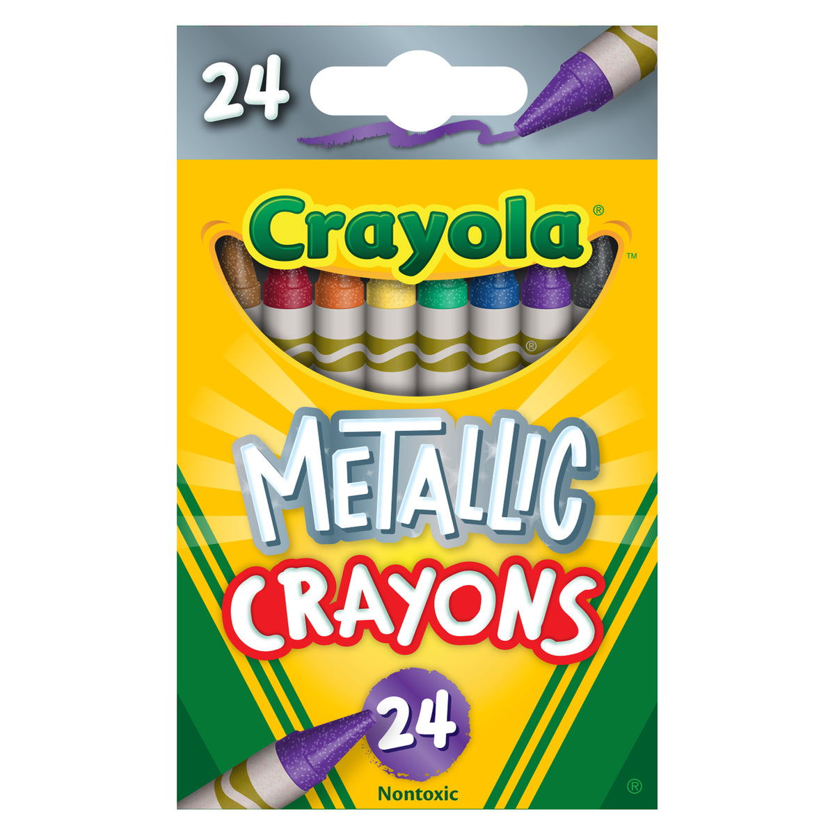 Metallic Crayons, 24 Colors