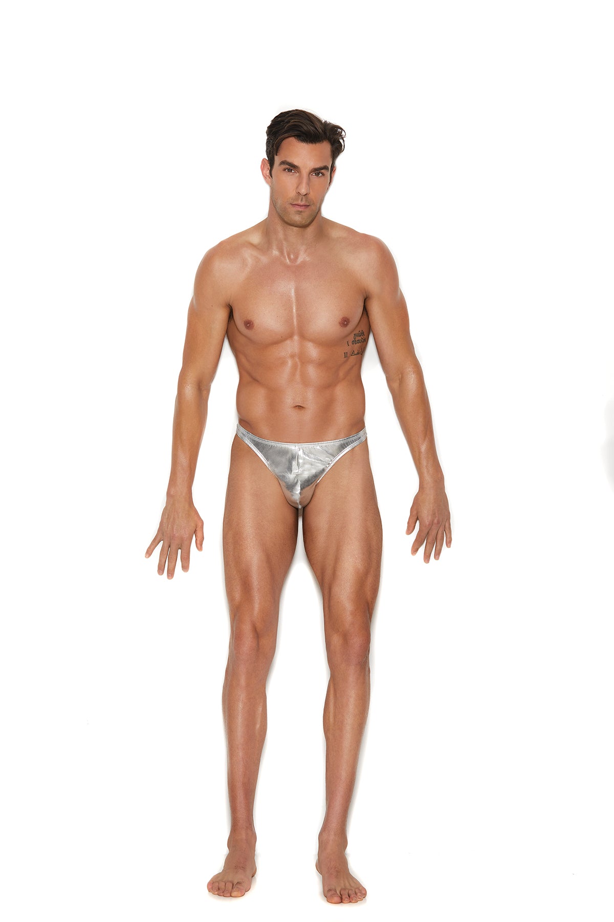 Men's Silver Lame' Thong