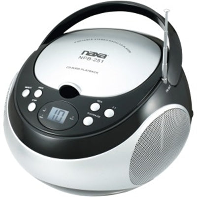 Naxa Npb251bk Portable Cd Player With Am/fm Radio (black)