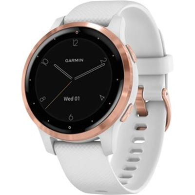 vivoactive(R) 4S GPS Smartwatch (Rose Gold Stainless Steel Bezel with White Case and Silicone Band)