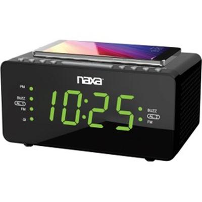 Naxa Dual Alarm Clock With Qi Wireless Charging (1.2&amp;quot; Large Display) Naxrc191