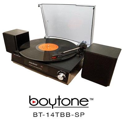 Boytone BT-14TBB-SP 3 Speed Stereo 33/45/78 RPM Turntable with 2 detachable Speakers