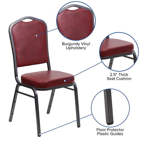 Burgundy Fabric Banquet Chair