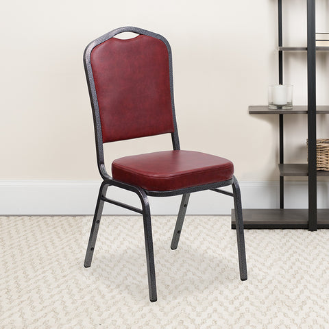 Burgundy Fabric Banquet Chair