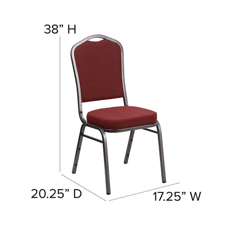 Burgundy Fabric Banquet Chair