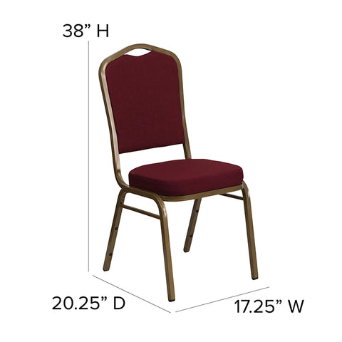 Burgundy Fabric Banquet Chair