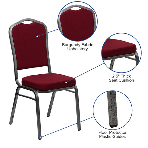 Burgundy Fabric Banquet Chair