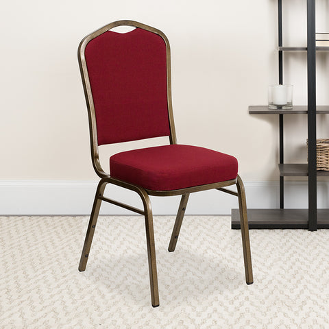 Burgundy Fabric Banquet Chair