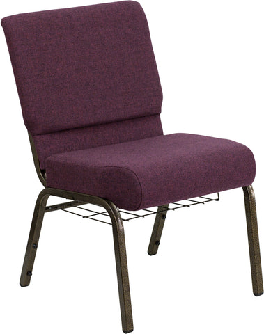 Crimson Fabric Church Chair