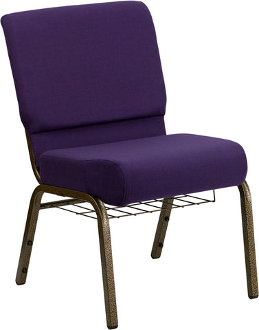 Crimson Fabric Church Chair