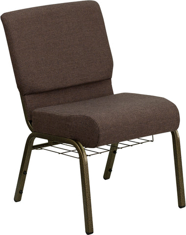 Crimson Fabric Church Chair