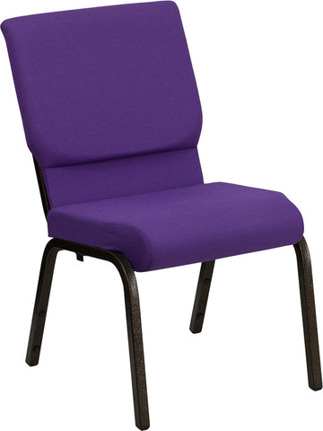 Purple Fabric Church Chair