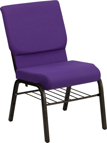 Purple Fabric Church Chair