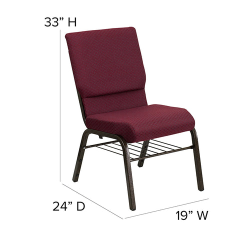 Purple Fabric Church Chair