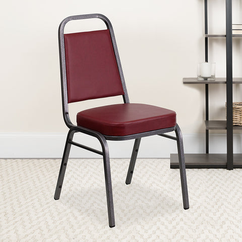 Burgundy Vinyl Banquet Chair