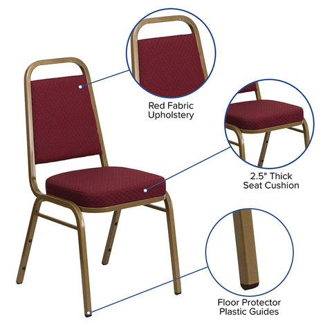 Burgundy Vinyl Banquet Chair