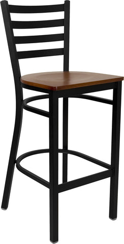 Black Ladder Stool-Wal Seat