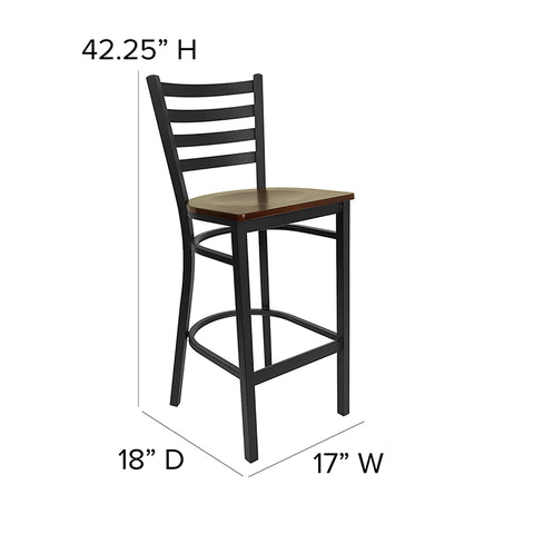 Black Ladder Stool-Wal Seat