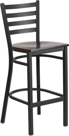 Black Ladder Stool-Wal Seat