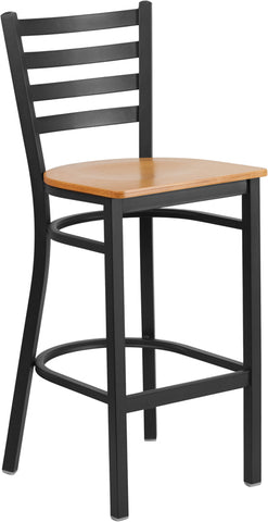 Black Ladder Stool-Wal Seat