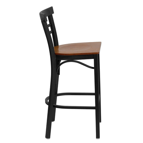 Black Ladder Stool-Wal Seat