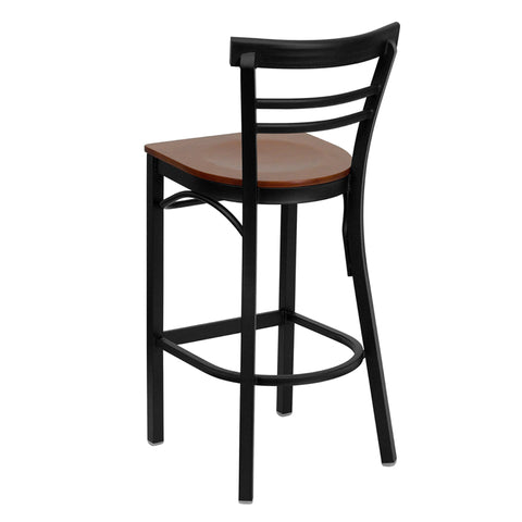 Black Ladder Stool-Wal Seat