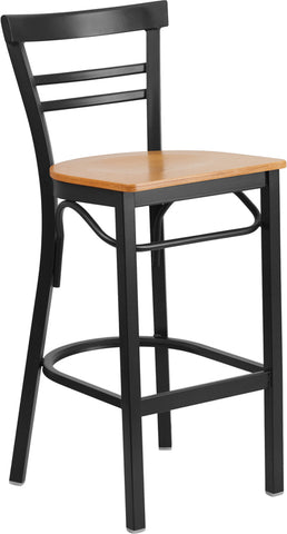 Black Ladder Stool-Wal Seat