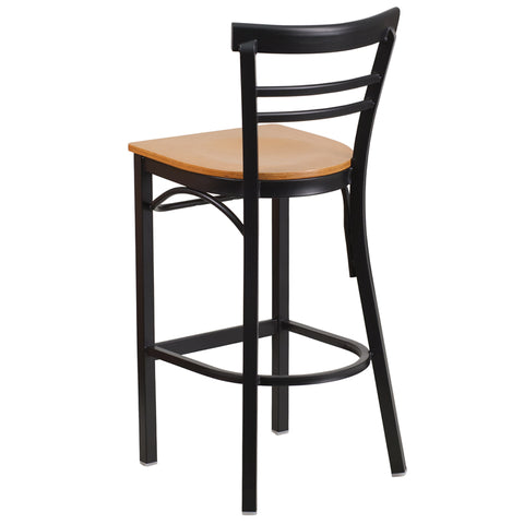 Black Ladder Stool-Wal Seat