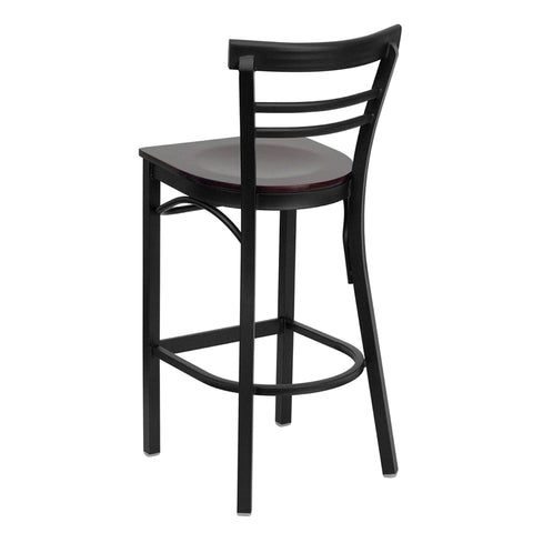 Black Ladder Stool-Wal Seat