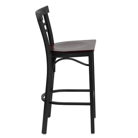 Black Ladder Stool-Wal Seat