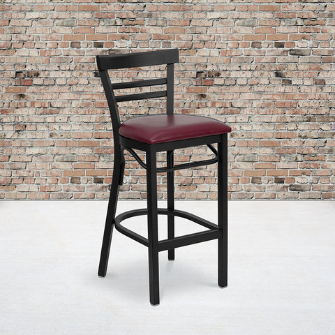 Black Ladder Stool-Wal Seat