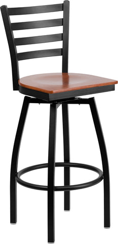 Black Ladder Stool-Wal Seat